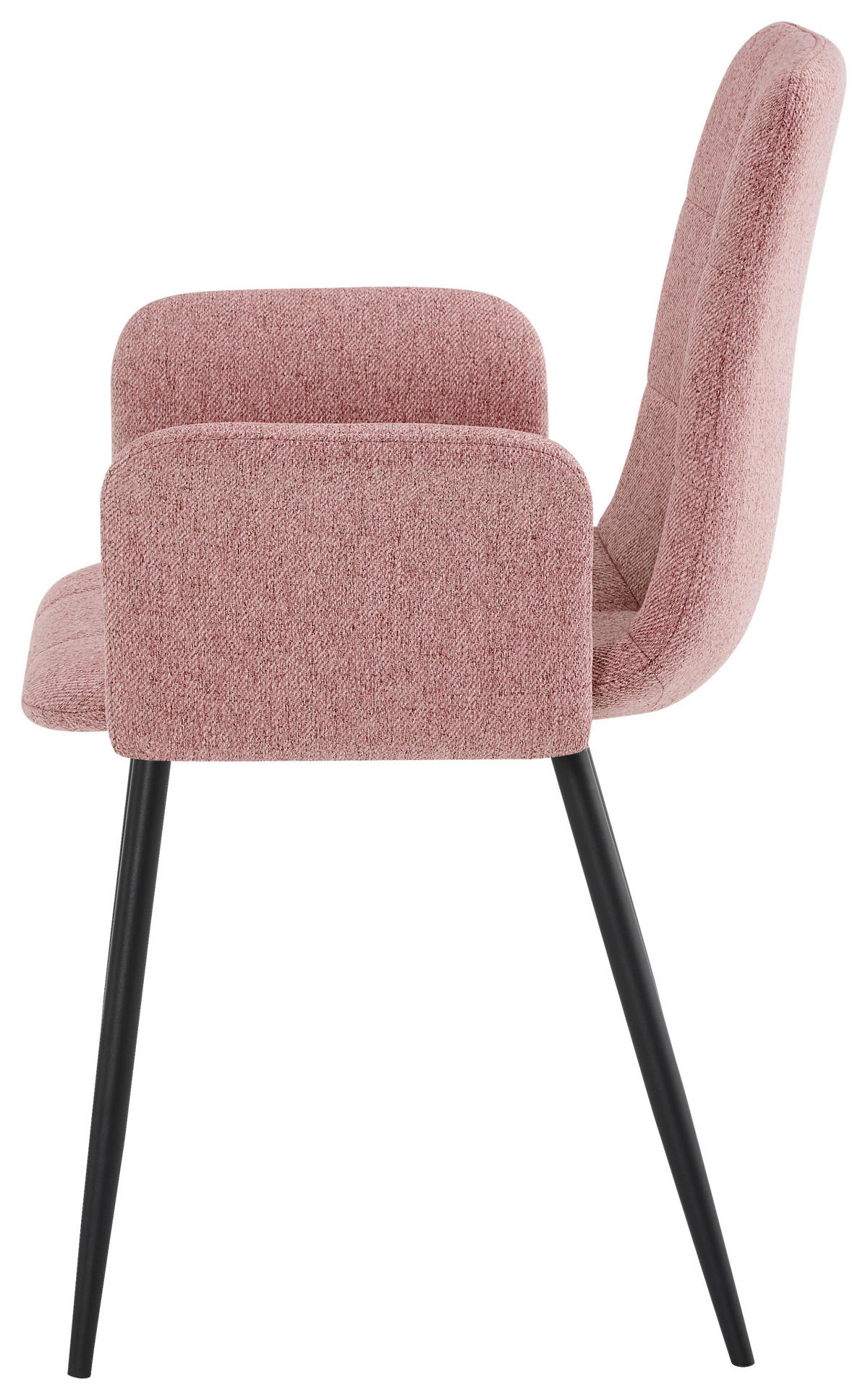 ARMLEHNSTUHL   Webstoff  - Schwarz/Rosa, Design, Textil/Metall (59/87,5/55cm) - Stylife