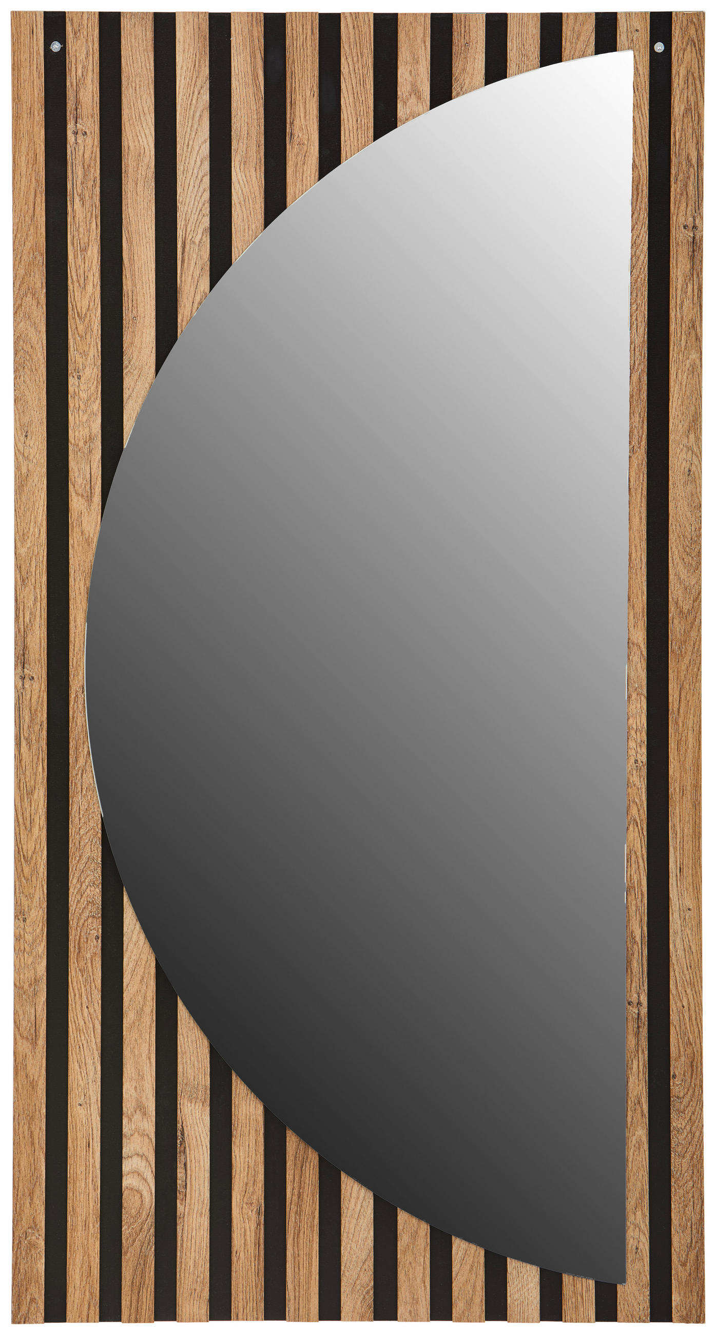 WANDSPIEGEL 53/100/7,3 cm  - Eichefarben/Schwarz, Design, Glas/Holzwerkstoff (53/100/7,3cm) - Carryhome