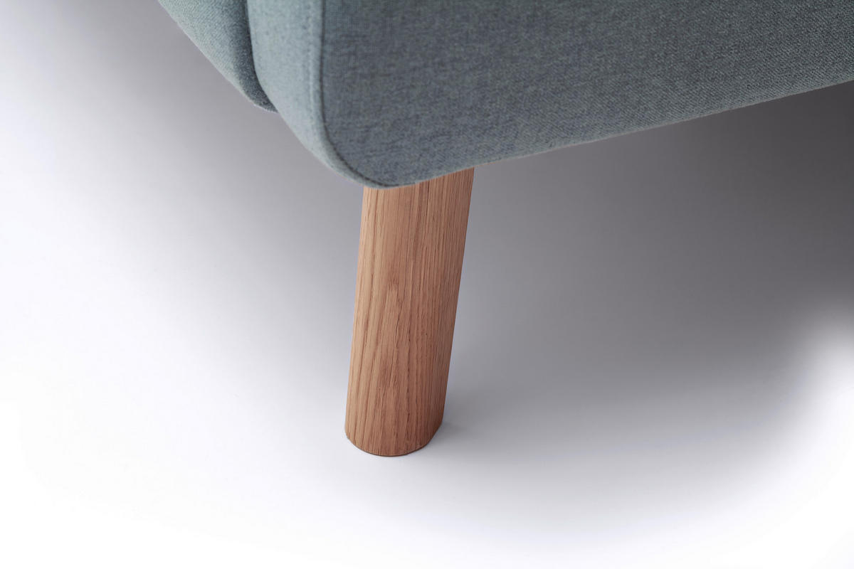 POLSTERBETT 180/200 cm  in Hellblau  - Eichefarben/Hellblau, Design, Holz/Textil (180/200cm) - Livetastic