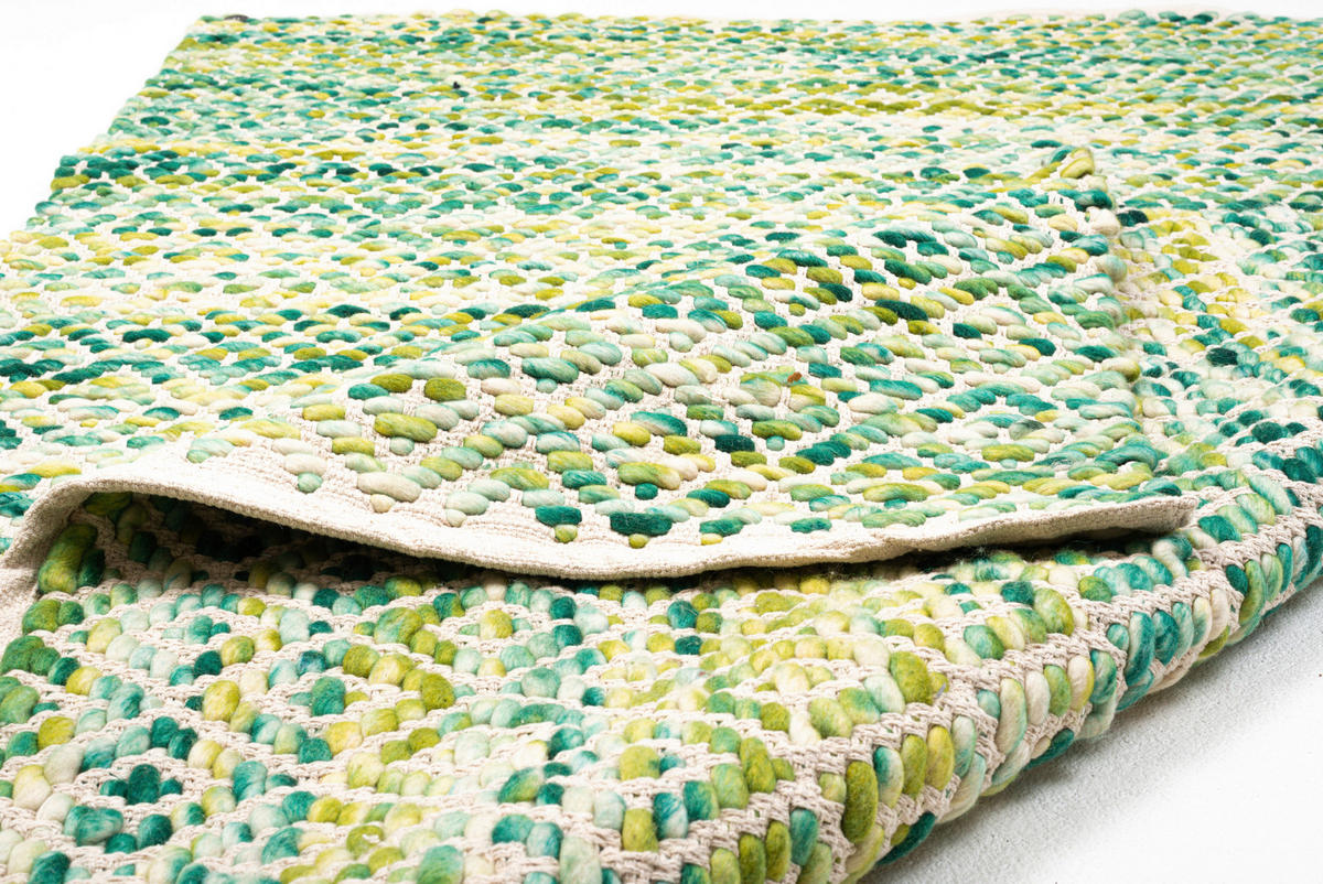 ROČNO TKANA PREPROGA  160/230 cm  tkano  zelena  - zelena, Basics, tekstil (160/230cm) - Tom Tailor