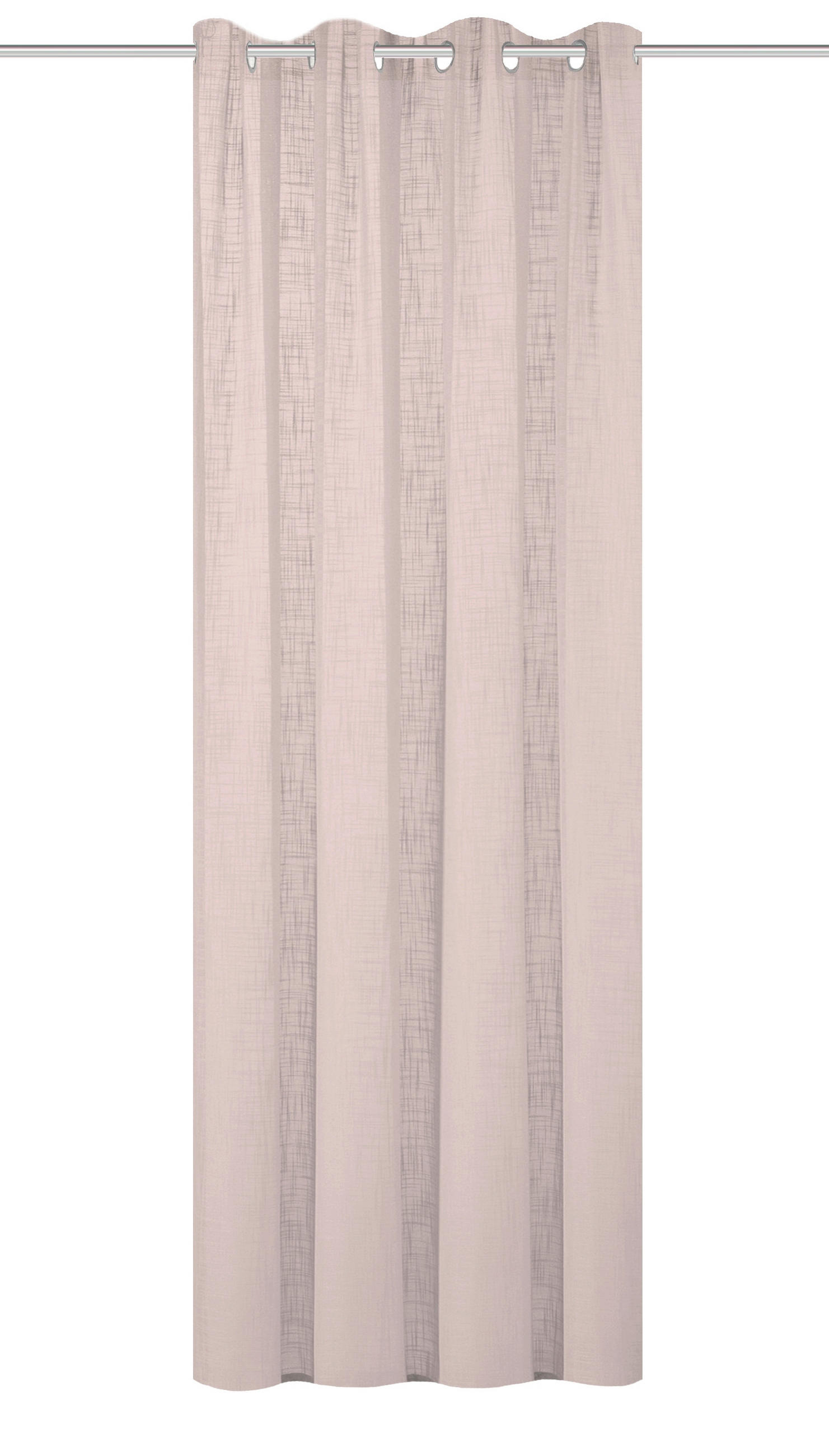 ÖSENVORHANG halbtransparent  - Rosa, Basics, Textil (140/160cm)