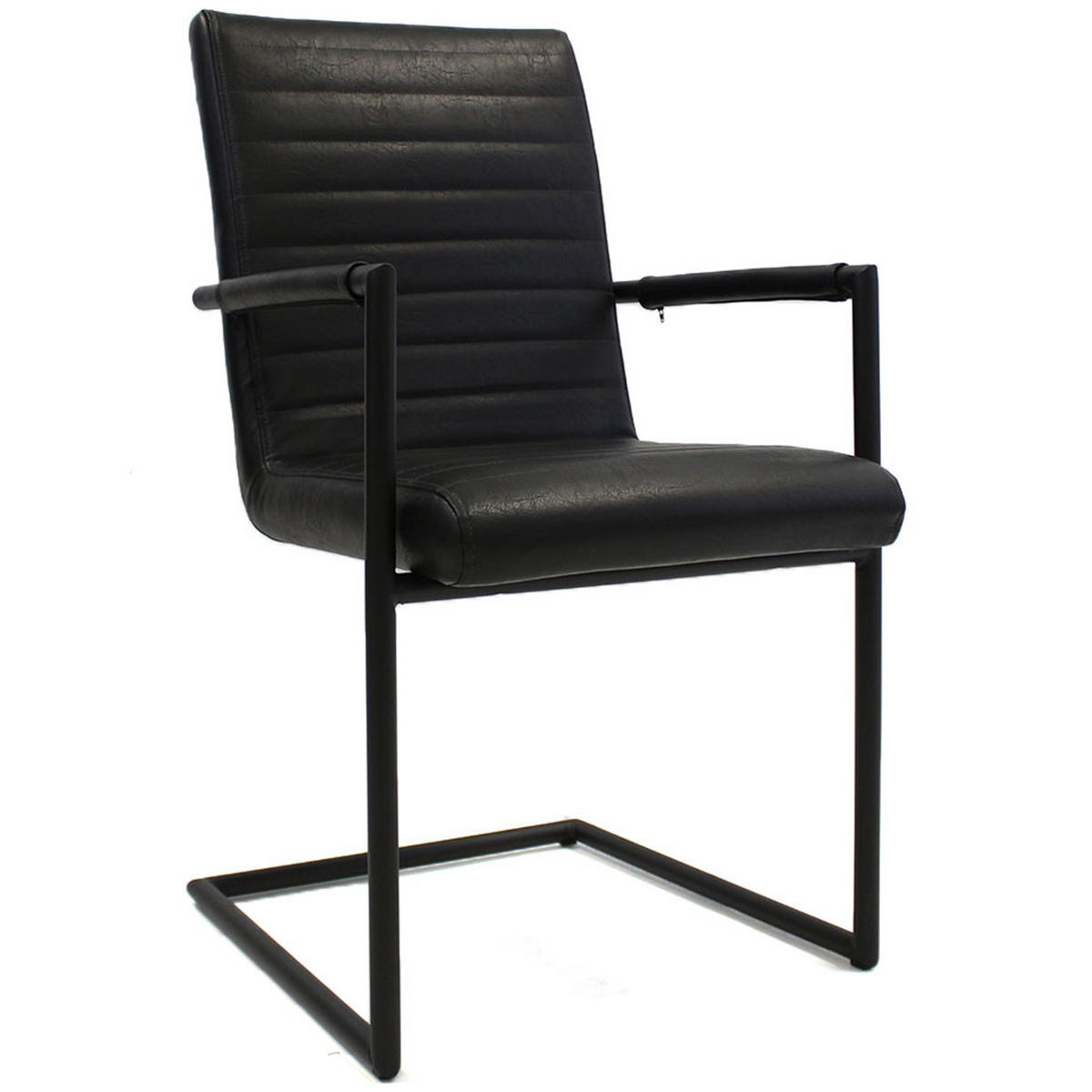 SADA ŽIDLÍ S PODRUČKAMI 2 kusy - černá, Lifestyle, kov/textil (54/97/57cm) - MID.YOU