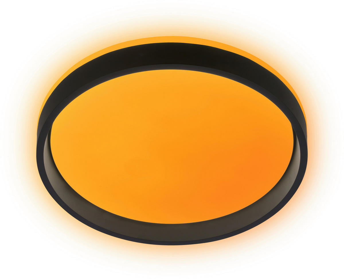 LED-DECKENLEUCHTE Aurie Glow 39/8 cm   - Schwarz, KONVENTIONELL, Kunststoff (39/8cm) - Briloner