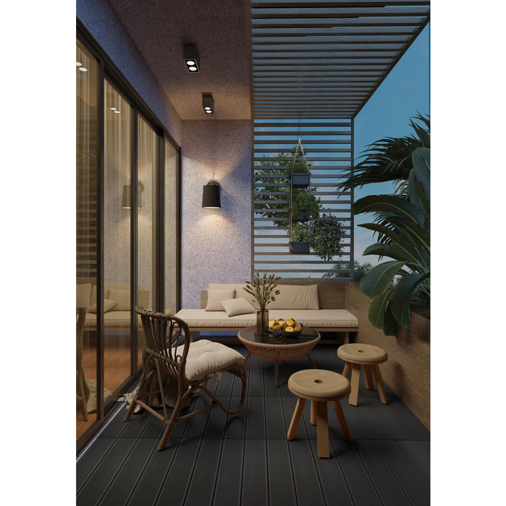 Thumbnail - Ambia Garden Terrassendiele, Schwarz, Kunststoff, 13.4x3.3x59.2 cm, Fsc, Bsci, DIN EN ISO 14001, DIN EN ISO 9001, witter...