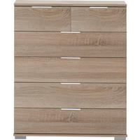 KOMMODE  in 82/102/42 cm  - Chromfarben/Eichefarben, Design, Holzwerkstoff/Kunststoff (82/102/42cm) - Carryhome