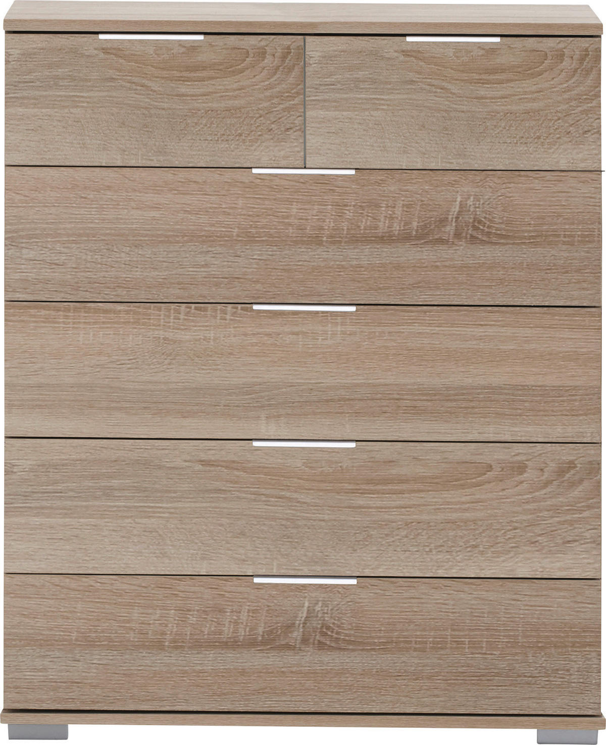 KOMMODE  in 82/102/42 cm  - Chromfarben/Eichefarben, Design, Holzwerkstoff/Kunststoff (82/102/42cm) - Carryhome