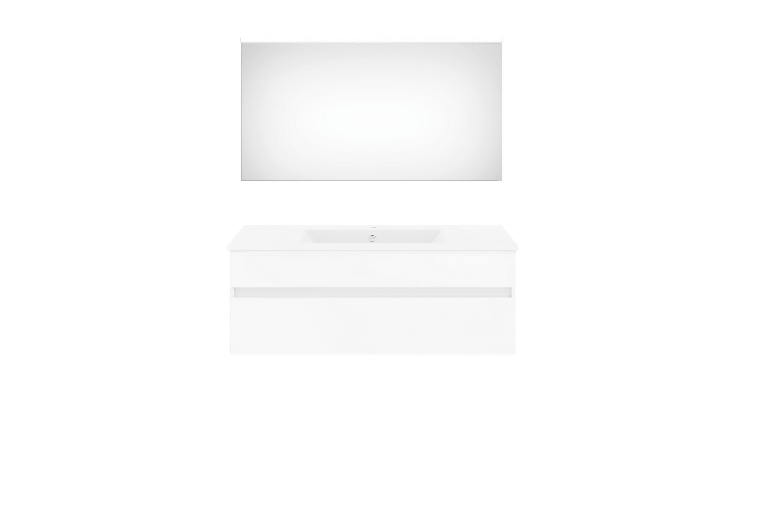 BADEZIMMER  in 120 cm  - Weiß Hochglanz/Weiß, KONVENTIONELL, Keramik/Holzwerkstoff (120cm) - Puris