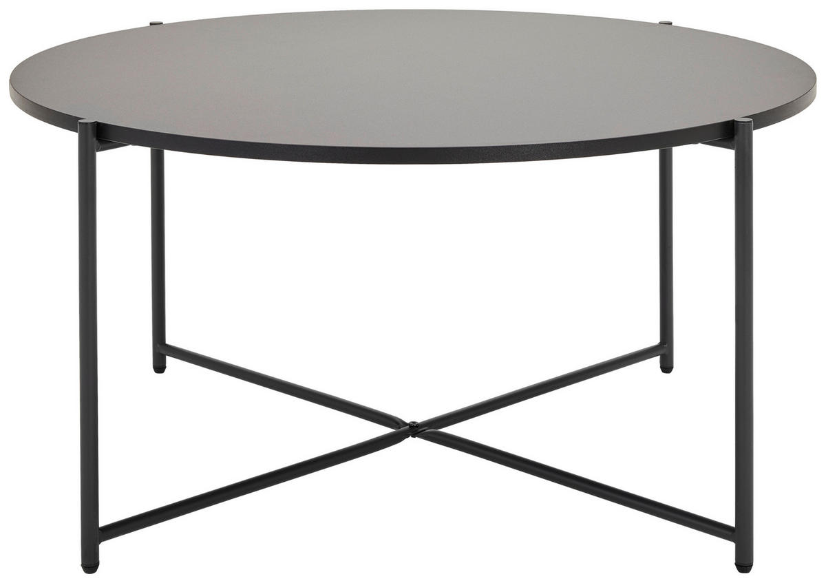 COUCHTISCH in Metall, Holzwerkstoff 83/83/40 cm  - Schwarz, Design, Holzwerkstoff/Metall (83/83/40cm) - MID.YOU