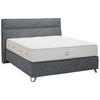 BOXSPRINGBETT 180/200 cm  in Dunkelgrau  - Dunkelgrau/Kupferfarben, Konventionell, Textil/Metall (180/200cm) - Ambiente