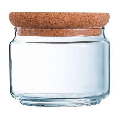 KUTIJA ZA HRANU 0,5 l - prozirna, Osnovno, staklo/drvo (0,5l)