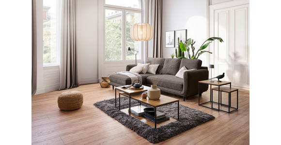 ECKSOFA in Struktur Taupe  - Taupe/Schwarz, KONVENTIONELL, Holz/Textil (170/247cm) - Carryhome