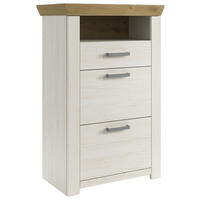 KOMMODE  in 74,5/108,2/42,2 cm  - Chromfarben/Eichefarben, Basics, Holzwerkstoff/Metall (74,5/108,2/42,2cm) - SetOne by Musterring