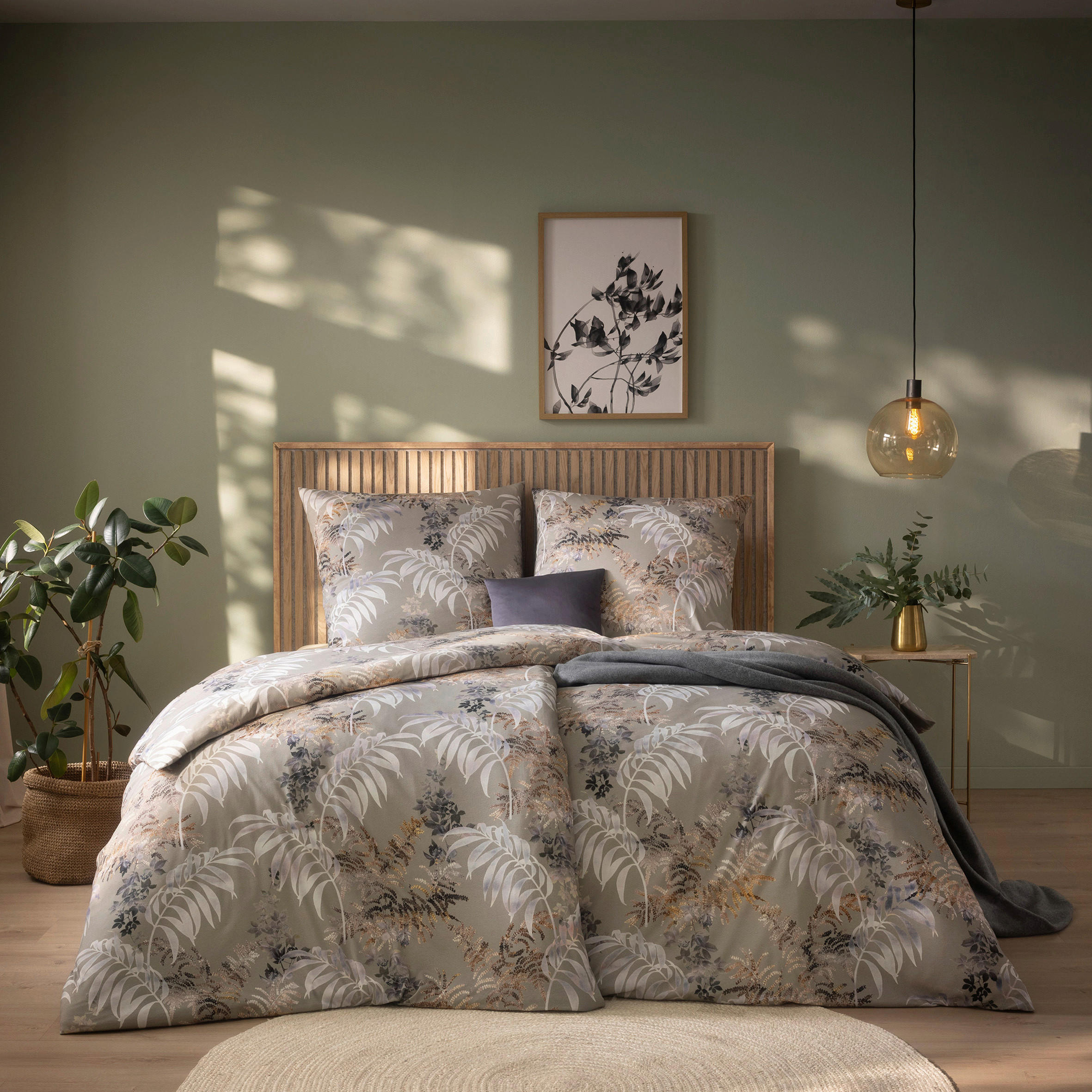 BETTWÄSCHE Atelier Interlock-Jersey 140/200 cm  - Khaki, Design, Textil (140/200cm) - Estella