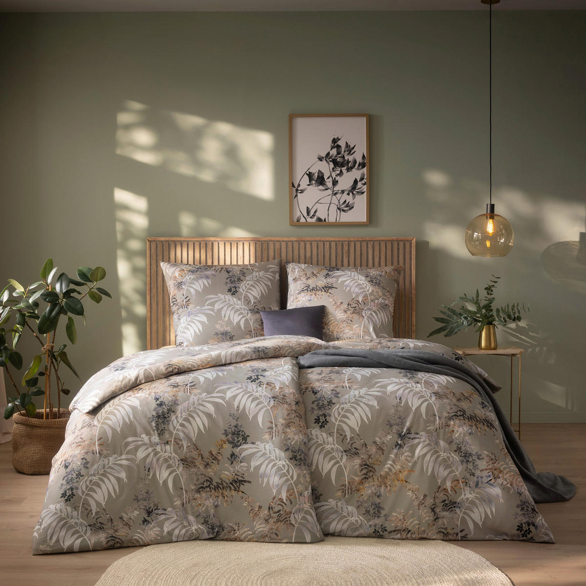 BETTWÄSCHE Atelier Interlock-Jersey 140/200 cm  - Khaki, Design, Textil (140/200cm) - Estella