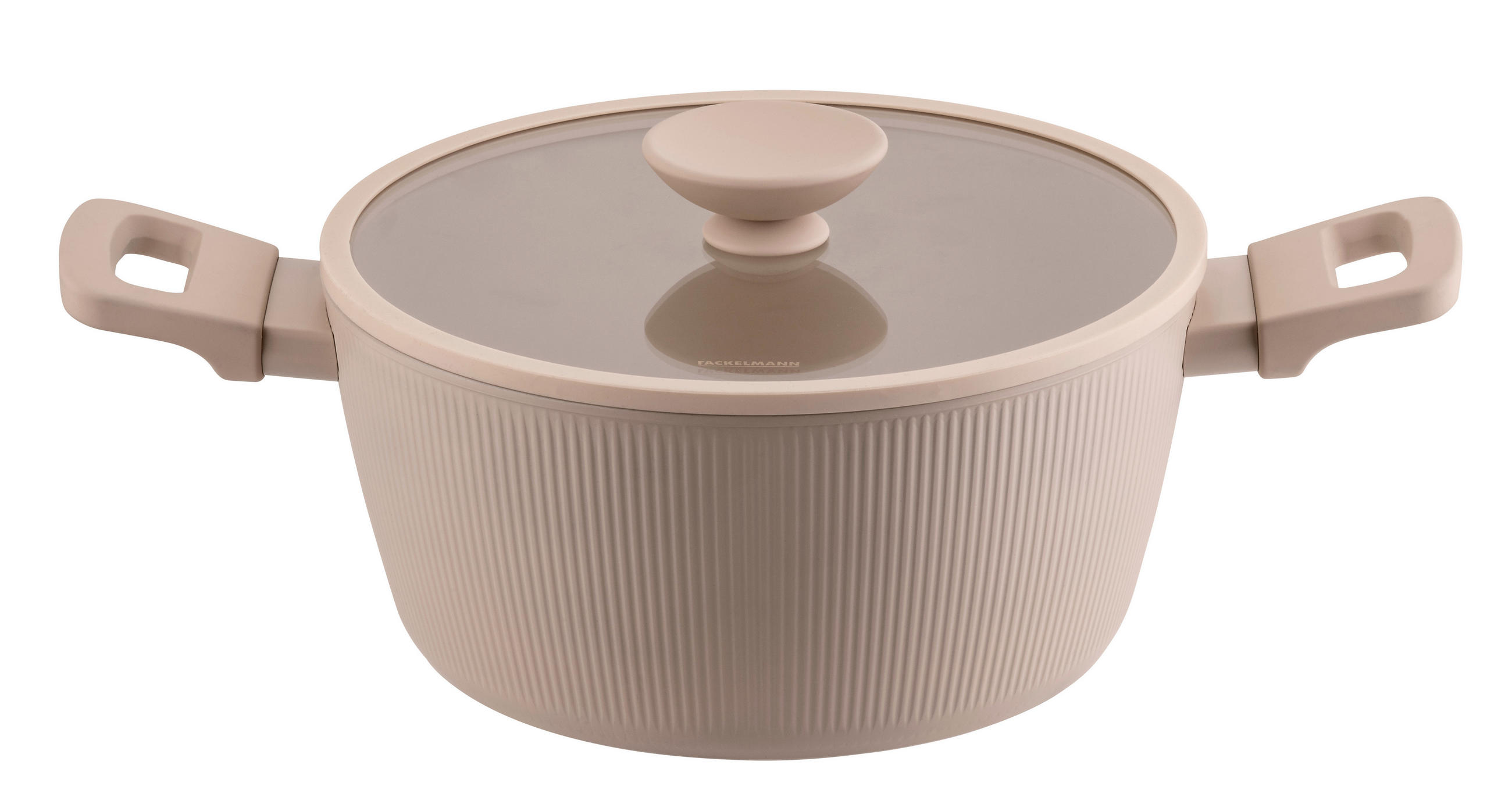 KOCHTOPF Pamela Reif Serie SHELL  - Beigebraun, Basics, Glas/Metall (4,5l) - Fackelmann