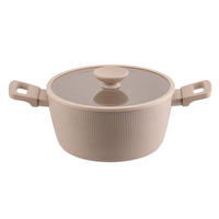 KOCHTOPF Pamela Reif Serie SHELL  - Beigebraun, Basics, Glas/Metall (4,5l) - Fackelmann