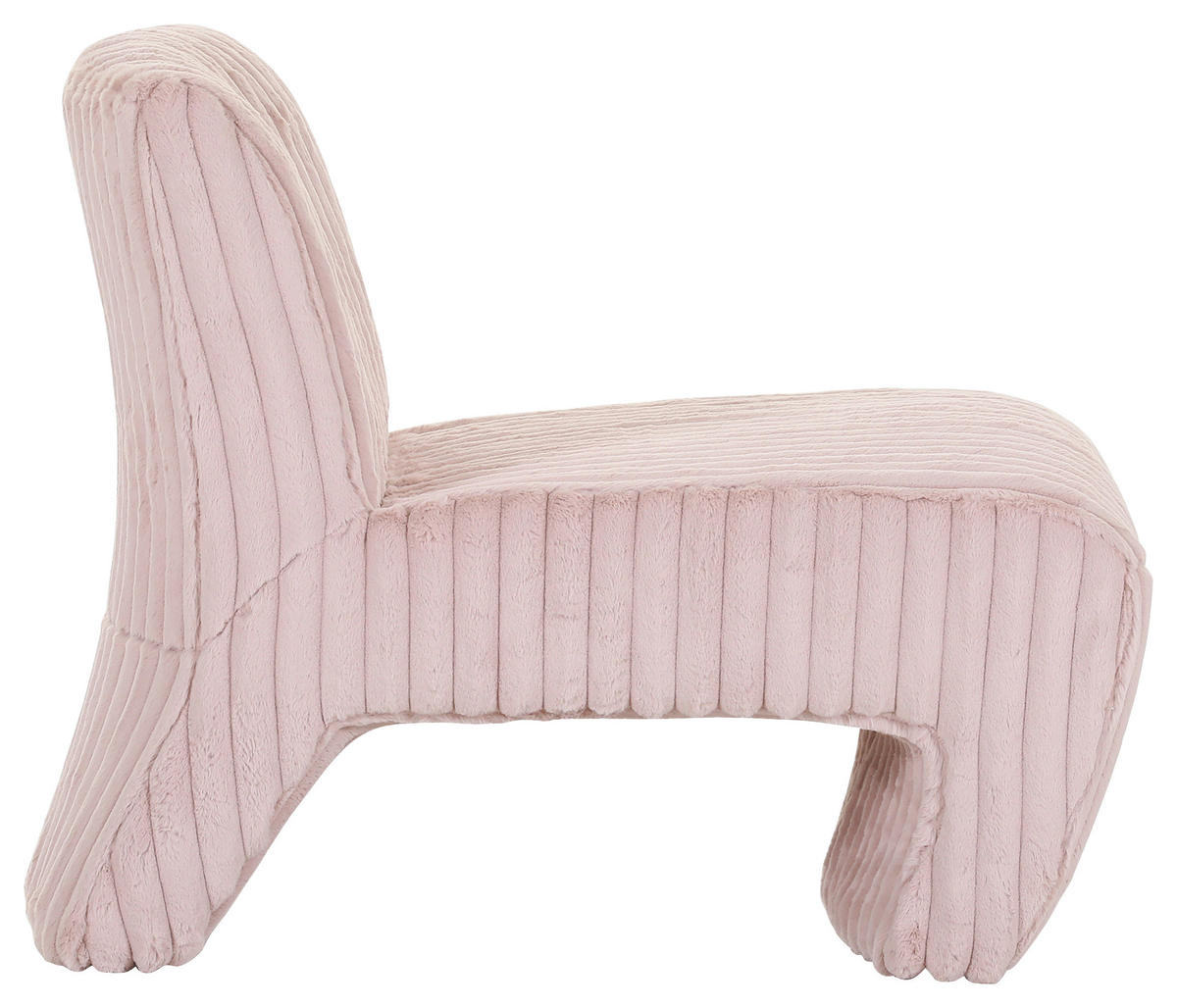 SESSEL in Cord Rosa  - Schwarz/Rosa, Konventionell, Kunststoff/Textil (68/72/89cm) - MID.YOU