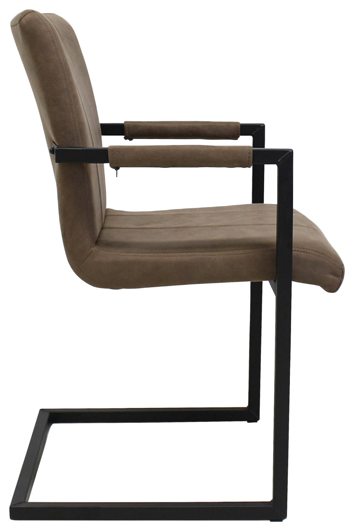 SADA STOLIČIEK S PODRÚČKAMI 2 kus - sivohnedá/čierna, Konventionell, kov/textil (54/85/61cm) - MID.YOU