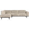 ECKSOFA Statement Naturfarben Samt  - Schwarz/Naturfarben, Design, Holz/Textil (210/274cm) - Livetastic