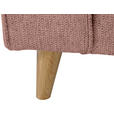 ECKSOFA in Flachgewebe Rosa  - Eichefarben/Rosa, KONVENTIONELL, Holz/Textil (265/159cm) - Carryhome