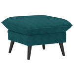 HOCKER in Textil Petrol  - Petrol/Schwarz, Design, Holz/Textil (63/44/63cm) - Carryhome