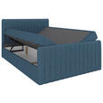 BOXBETT 140/200 cm  in Blau  - Blau/Schwarz, Basics, Kunststoff/Textil (140/200cm) - Carryhome