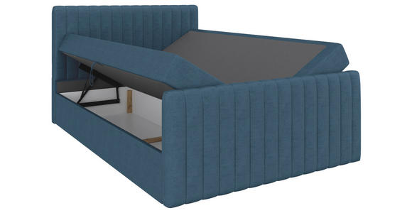 BOXBETT 140/200 cm  in Blau  - Blau/Schwarz, Basics, Kunststoff/Textil (140/200cm) - Carryhome