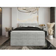 BOXSPRINGBETT 160/200 cm  in Hellgrau  - Hellgrau/Schwarz, KONVENTIONELL, Kunststoff/Textil (160/200cm) - Carryhome