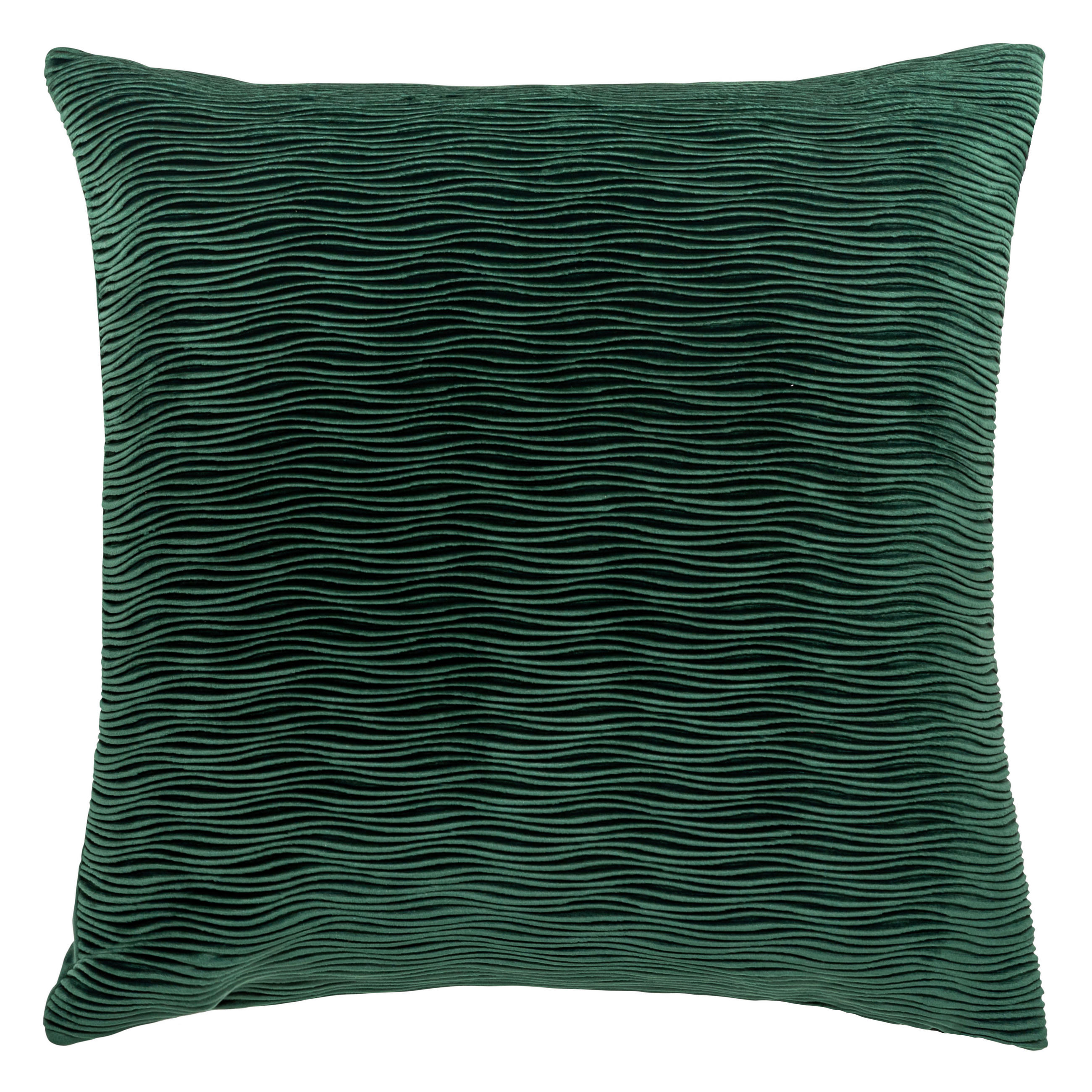 KISSENHÜLLE Wave 50/50 cm  - Dunkelgrün, Basics, Textil (50/50cm) - Novel