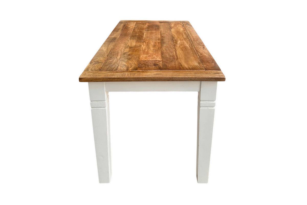 ESSTISCH Echtholz, Nachbildung  Holz, Holzwerkstoff rechteckig Weiß, Honig  - Weiß/Honig, KONVENTIONELL, Holz/Holzwerkstoff (140/76/70cm) - MID.YOU