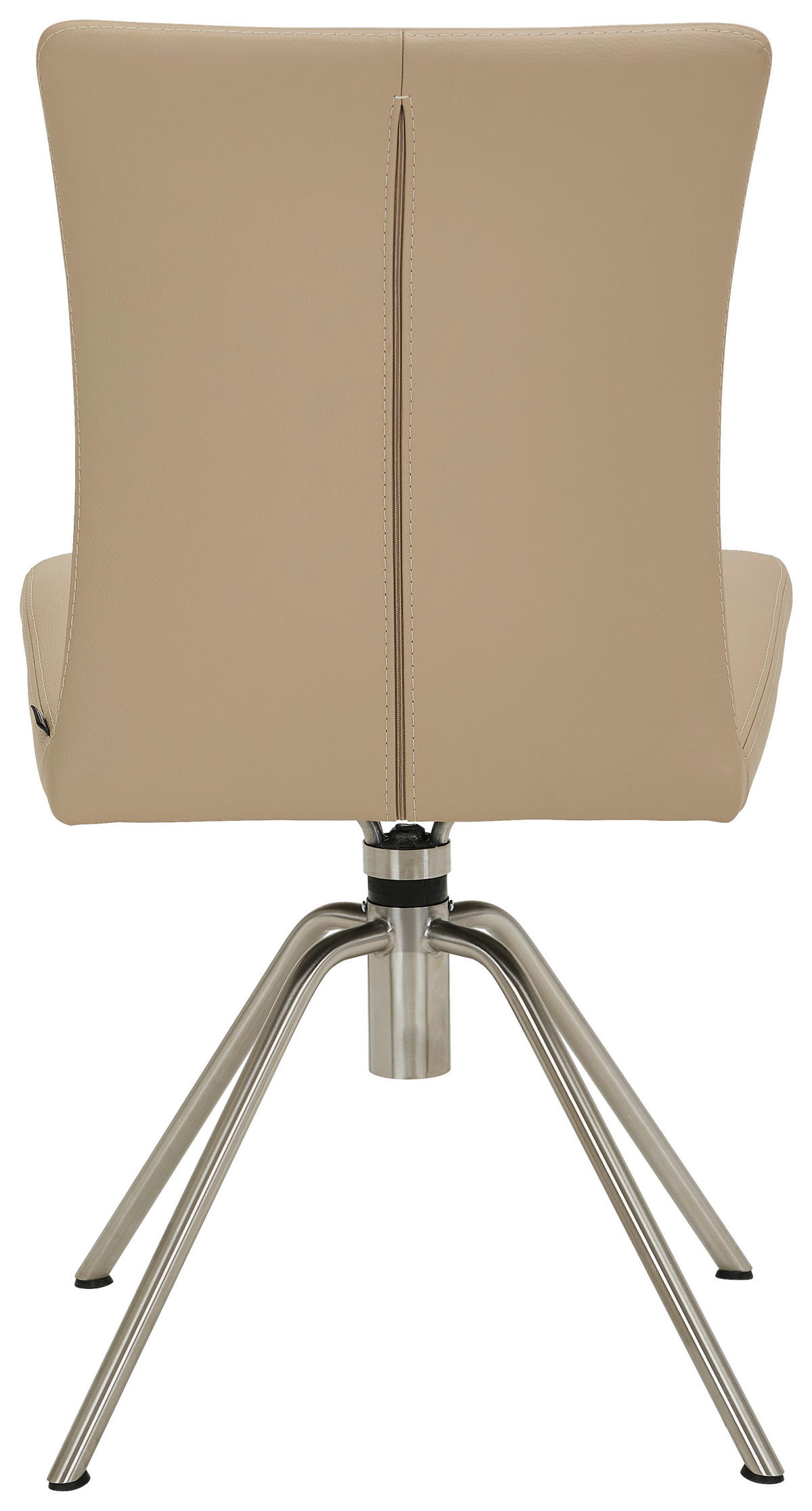 STUHL Echtleder Beige  - Beige, Design, Leder/Metall (52/91/58cm) - Musterring