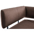 ECKBANK 165/205 cm  in Schwarz, Hellbraun  - Hellbraun/Schwarz, MODERN, Textil/Metall (165/205cm) - Cantus