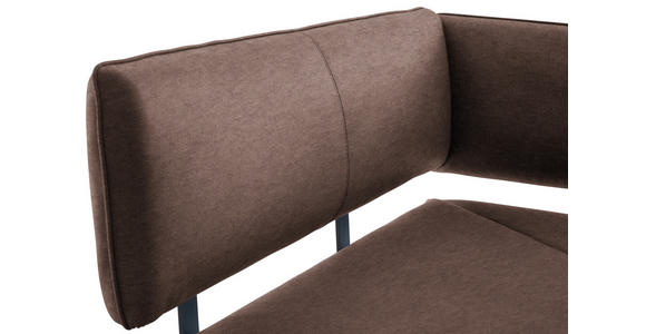 ECKBANK 165/205 cm in Schwarz, Hellbraun - Hellbraun/Schwarz, MODERN, Textil/Metall (165/205cm) - Cantus
