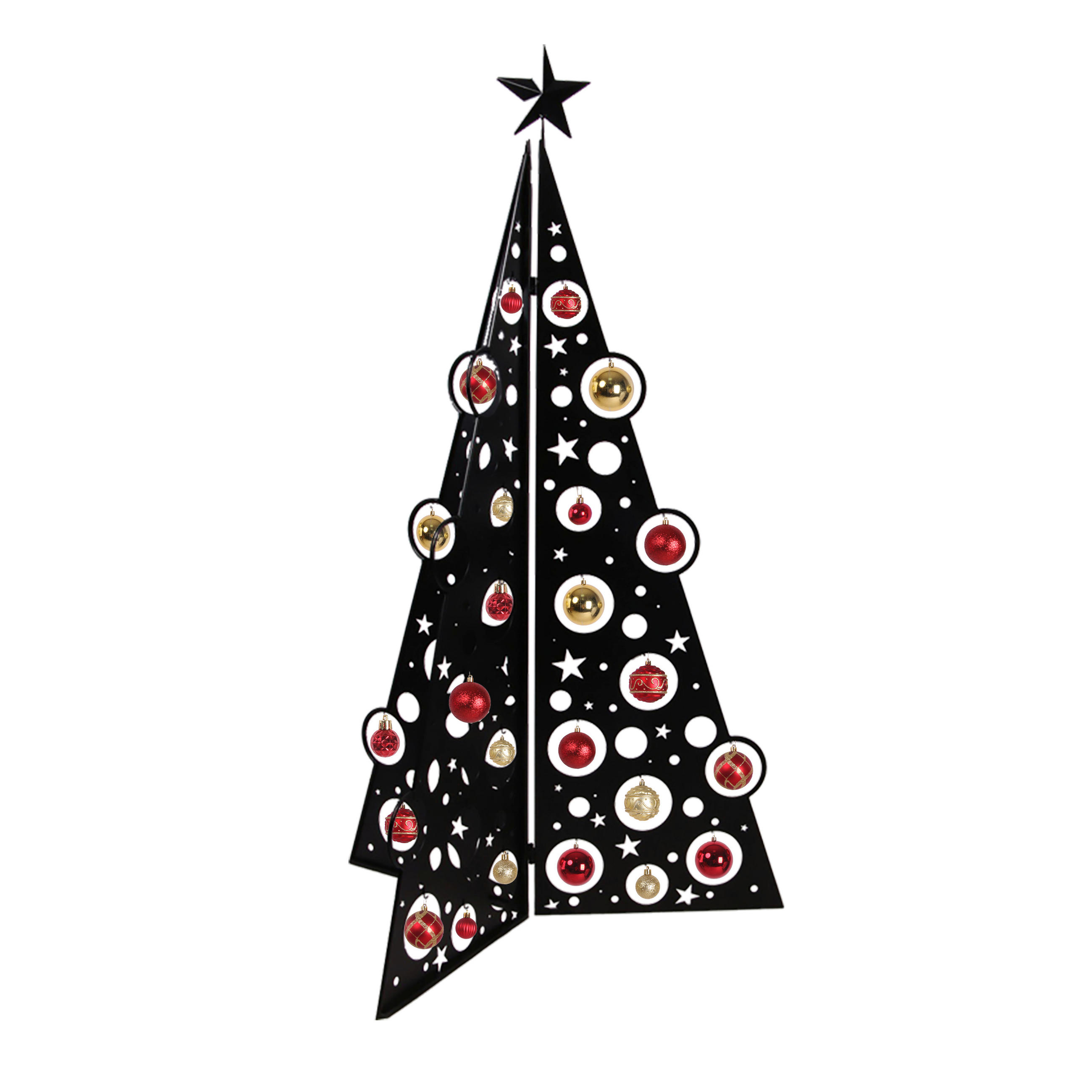 DEKOWEIHNACHTSBAUM  - Schwarz, LIFESTYLE, Metall (49,5/78cm) - X-Mas