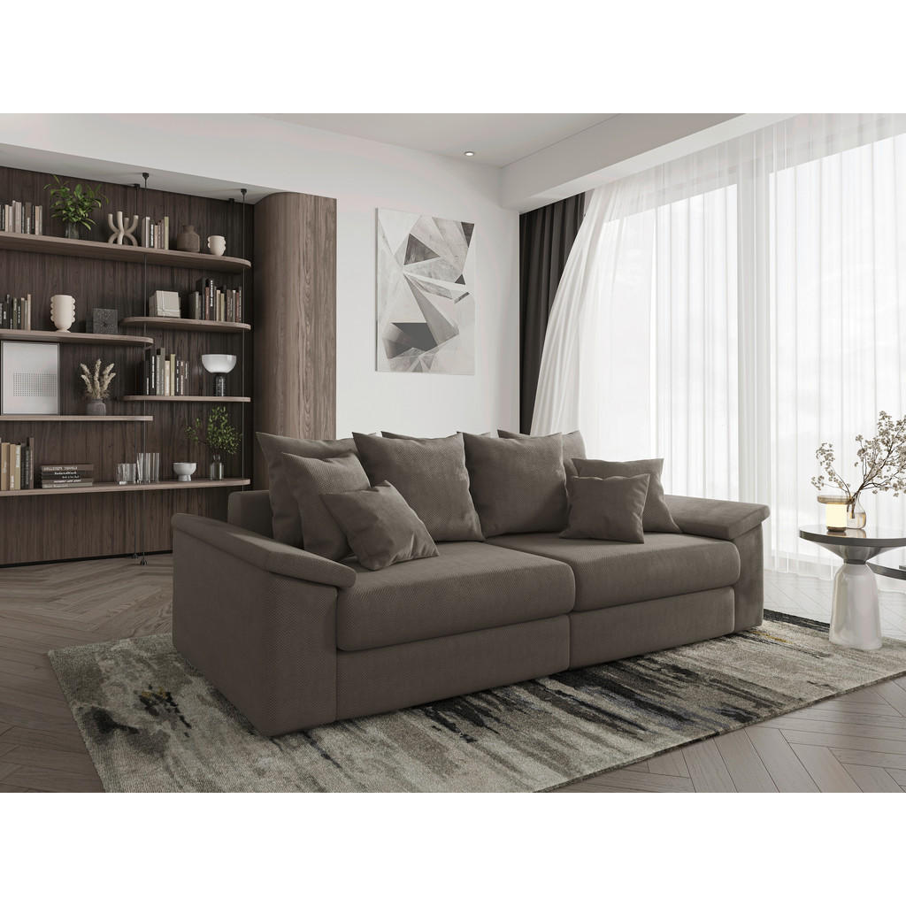 Thumbnail - Mid.you Bigsofa Termini, Grau, Textil, 260x98x123 cm, Wohnzimmer, Sofas & Couches, Sofas, Bigsofas