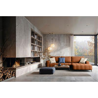 ECKSCHLAFSOFA Florence  mit Schlafen auf Sitzhöhe Velours Cognac  - Cognac/Schwarz, Basics, Textil/Metall (280/166cm) - Livetastic