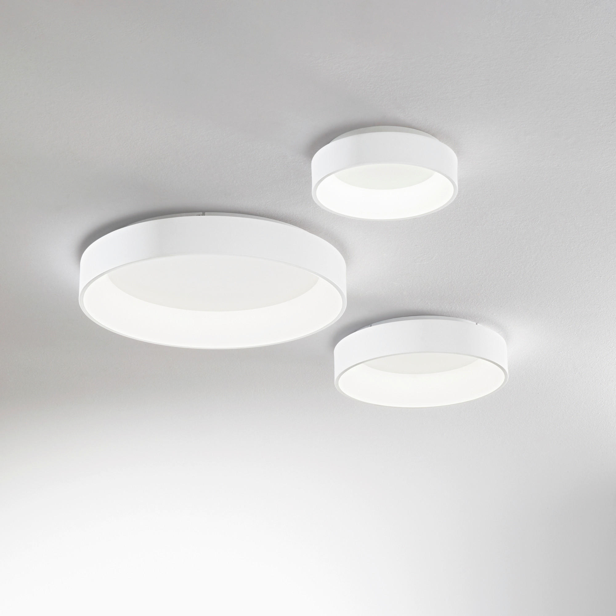 LED-DECKENLEUCHTE 45/11 cm   - Weiß, Basics, Kunststoff/Metall (45/11cm) - Ideal Lux