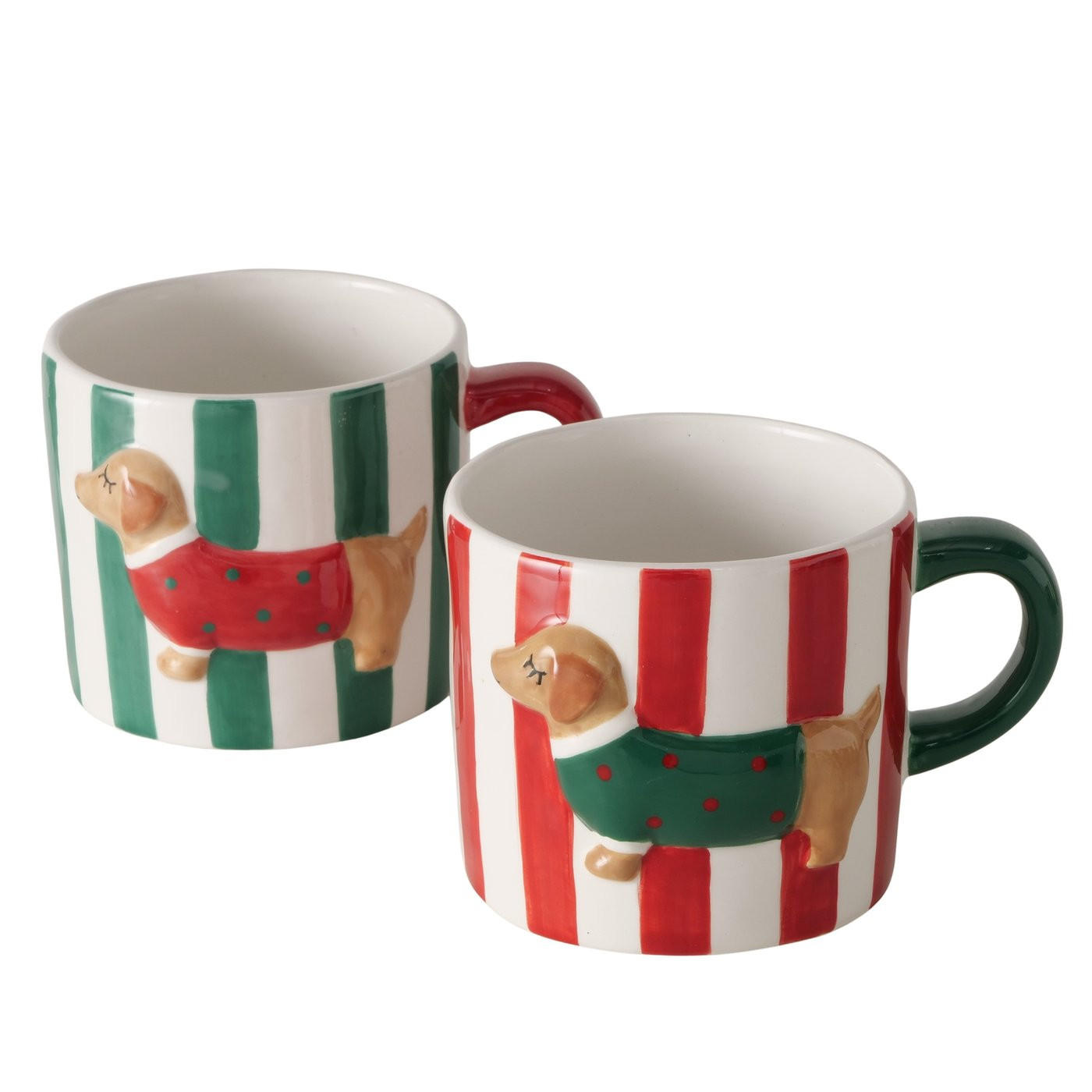 BECHER    - Rot/Grün, LIFESTYLE, Keramik (13,5/10,4/9cm)