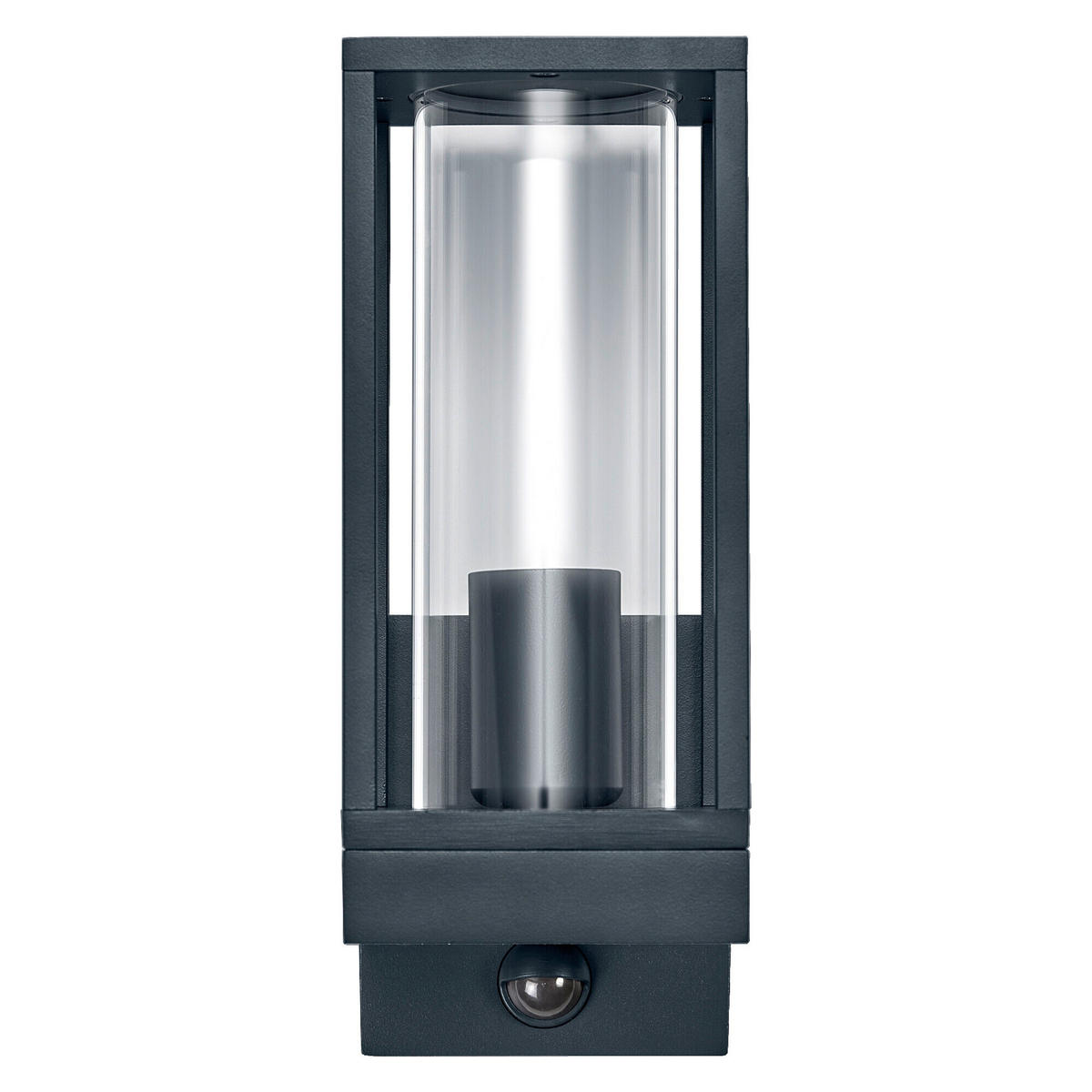 AUßENLEUCHTE 11/14/28,5 cm   - Dunkelgrau, Basics, Glas/Metall (11/14/28,5cm) - Osram