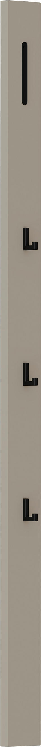 GARDEROBENPANEEL  in 10/165/5 cm  - Sandfarben/Schwarz, Design, Holzwerkstoff/Metall (10/165/5cm) - Dieter Knoll