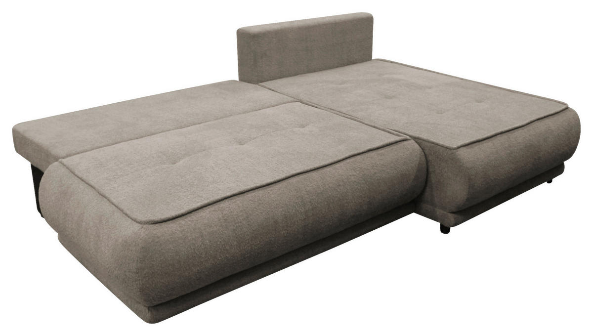 ECKSOFA  PAROS Beige Bouclé  - Beige/Schwarz, Design, Kunststoff/Textil (277/179cm) - MID.YOU