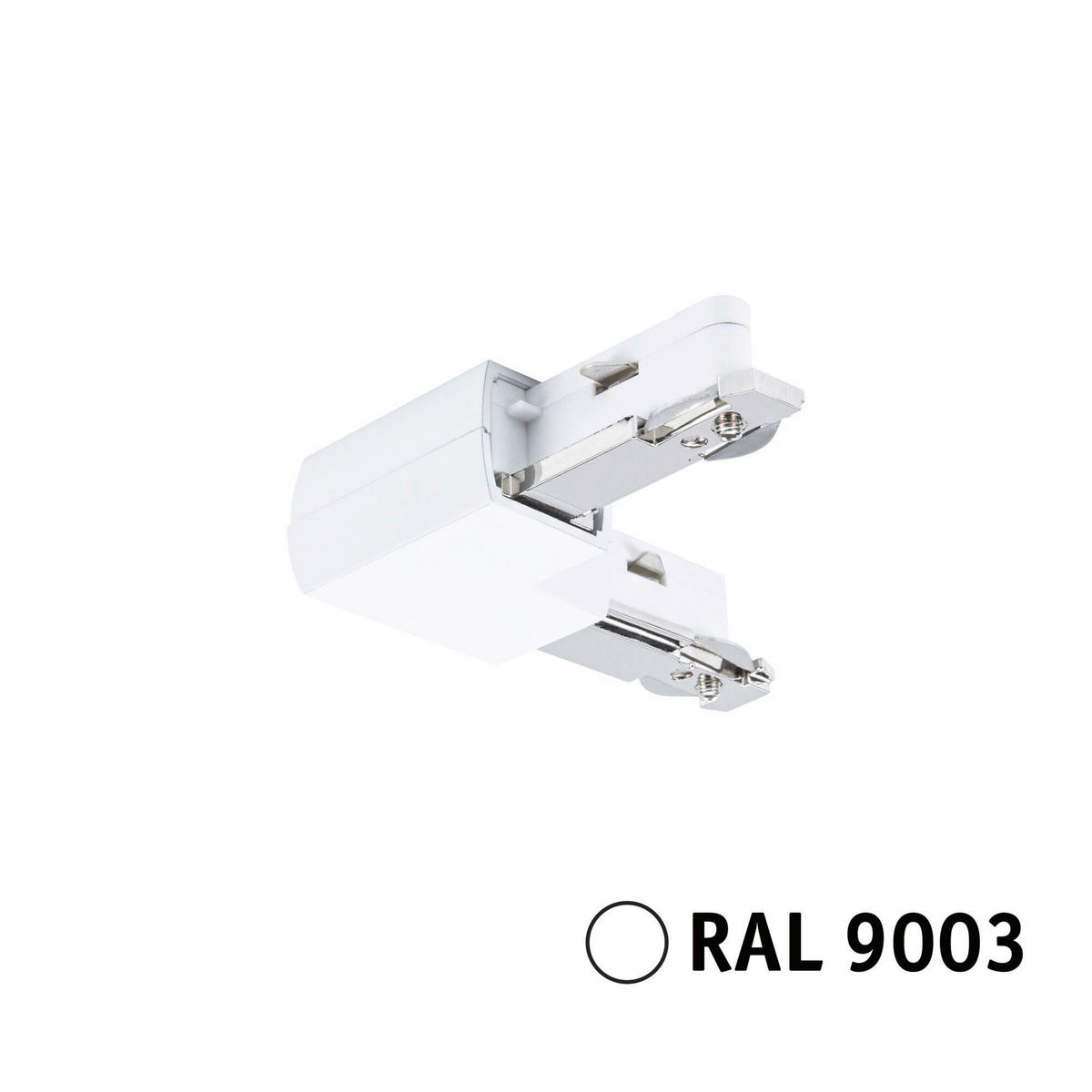 SCHIENENSYSTEM-VERBINDER URail L-Verbinder starr85369001 6,2/1,8/6,2 cm   - Perlmutt/Weiß, Basics, Metall (6,2/1,8/6,2cm) - Paulmann