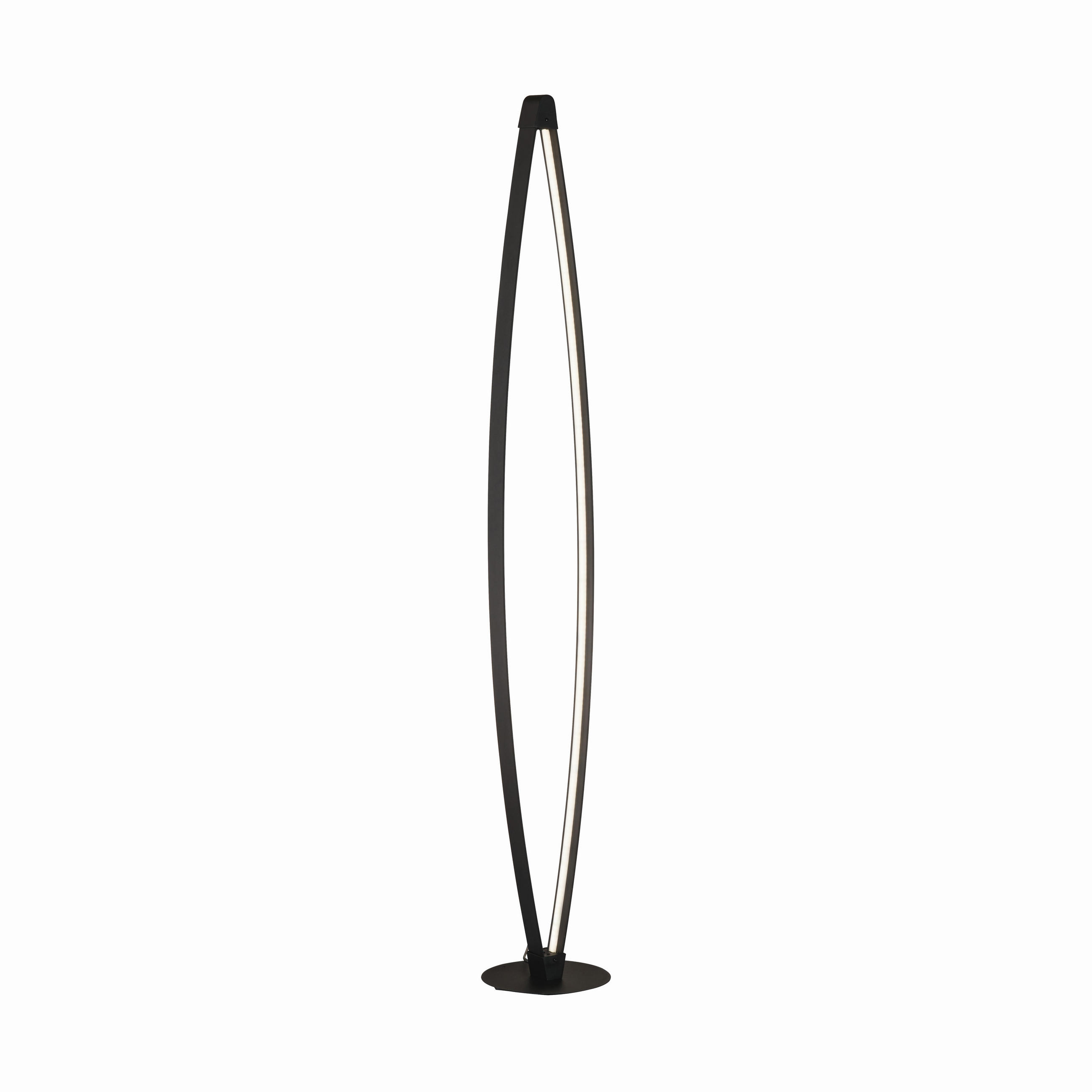 LED-STEHLEUCHTE Fenga 21/145 cm   - Schwarz, Design, Metall (21/145cm) - Fischer & Honsel