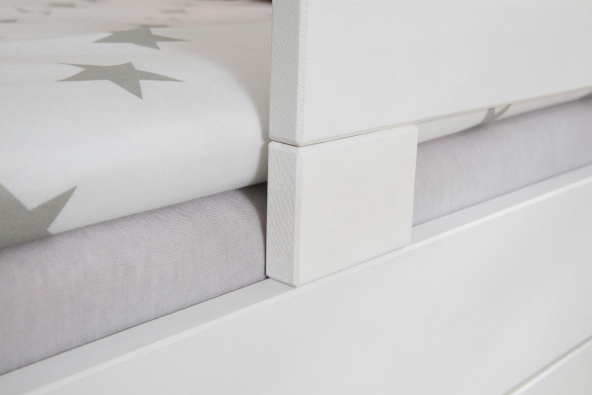 POSTEĽ, 90/200 cm biela - biela/prírodná farba, Modern, drevo/textil (90/200cm) - MID.YOU
