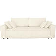 SCHLAFSOFA Cord Creme  - Creme/Schwarz, KONVENTIONELL, Kunststoff/Textil (240/89/100cm) - Carryhome