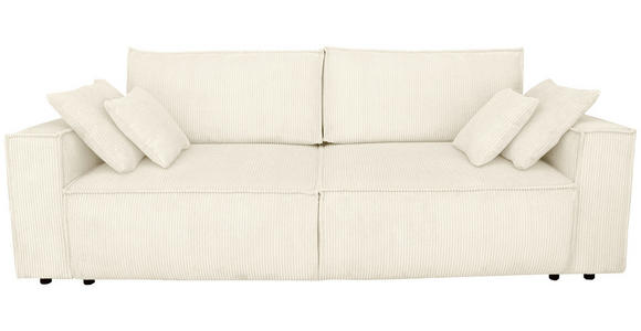 SCHLAFSOFA Cord Creme - Creme/Schwarz, KONVENTIONELL, Kunststoff/Textil (240/89/100cm) - Carryhome