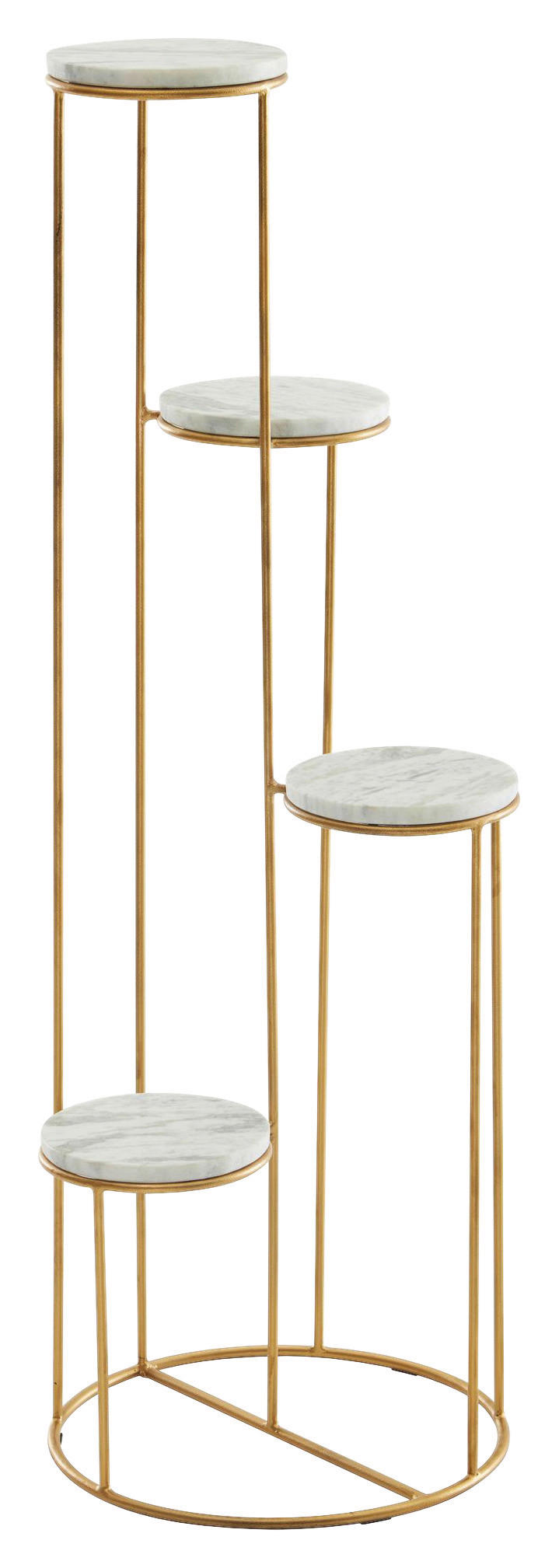 Standregal Eisen Wohnling Goldfarben/marmorstein