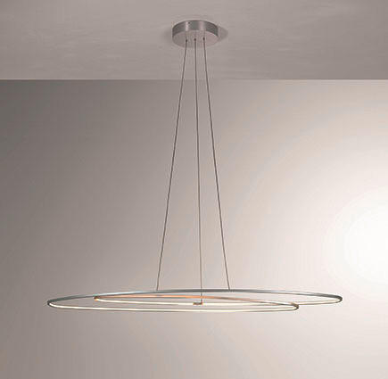 LED-HÄNGELEUCHTE  125/140 cm   - Alufarben, Design, Metall (125/140cm) - BOPP