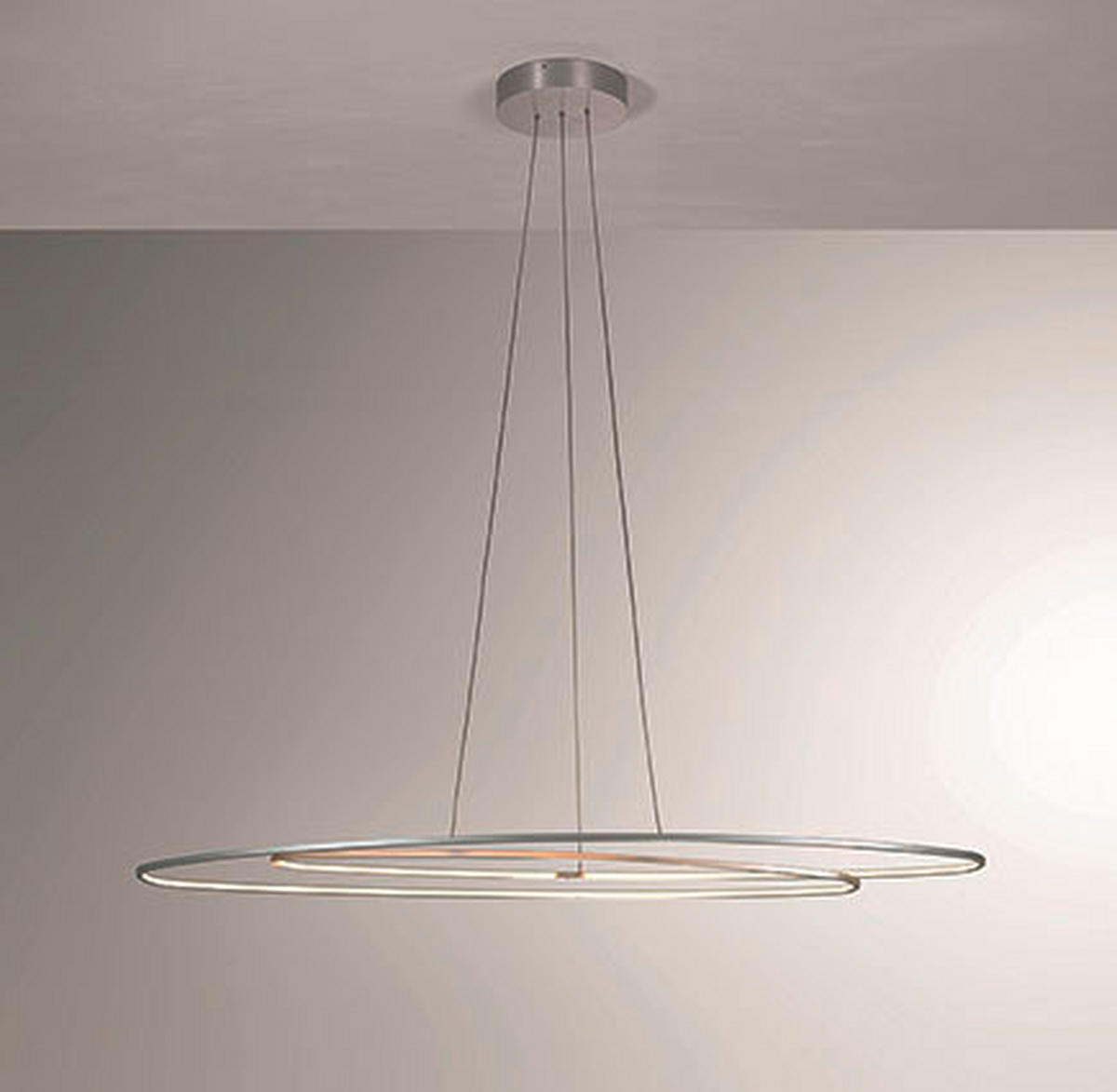 LED-HÄNGELEUCHTE  125/140 cm   - Alufarben, Design, Metall (125/140cm) - BOPP
