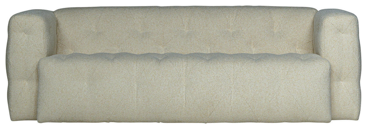 2,5-SITS SOFFA i beige  - beige, Klassisk, metall/trä (232/78/112cm) - Niels Andersson